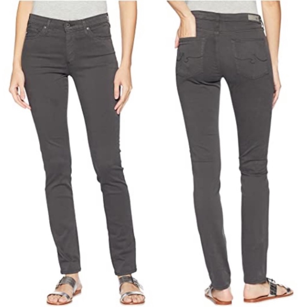 AG Sateen Prima Cigarette Pants Cavern Gray